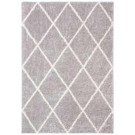 Safavieh 12 x 15 in. Parma Shag Rectangle Area Rug; Grey & Cream PMA515G-1215